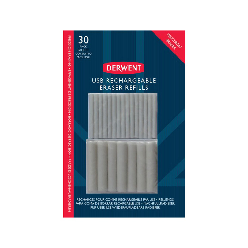 Repuestos Goma de Borrar Recargable USB Derwent 30 Unidades
