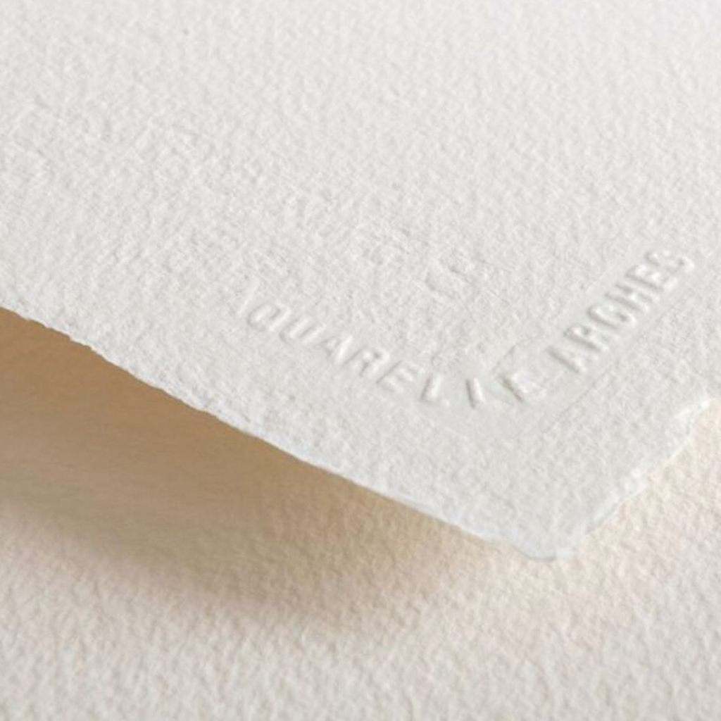 Resma Papel Acuarela Arches 185gr 100% Algodón 56x76 cm 10 Pliegos