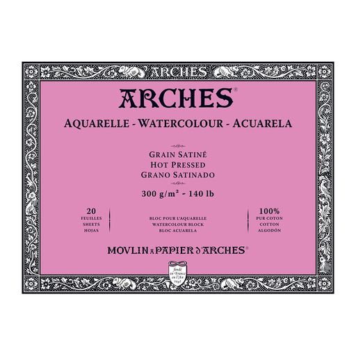 Block Acuarela Arches 300gr Grano Satinado