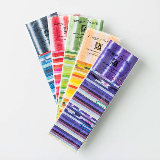 Papel Washi Teñido a Mano Awagami 7.5x7.5cm 40 Hojas